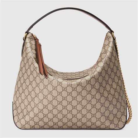 gucci hobo gg supreme big|Gucci Linea A Large GG Supreme Canvas Hobo Bag .